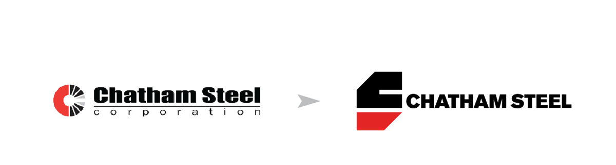 chatham steel corporation metal company business logo monogram redesign Rebrand Stationery