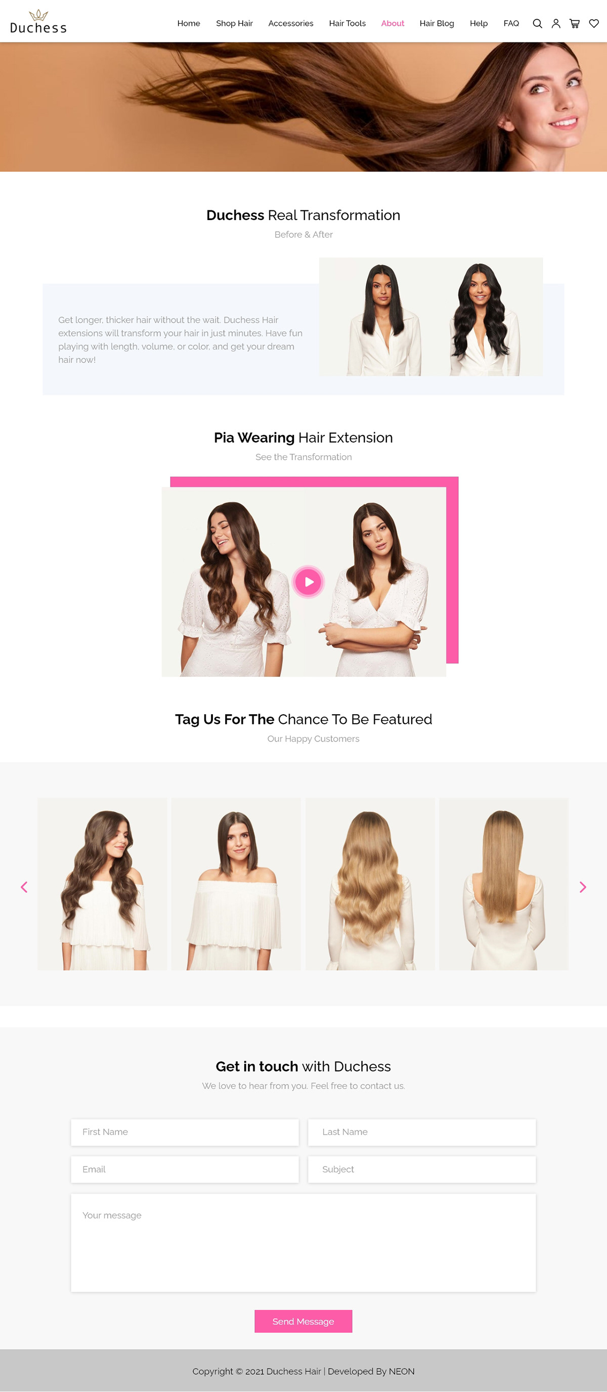 Ecommerce eCommerce design ecommerce store ecommerce website hairstyle shopping cart shopping website UI/UX Website Design