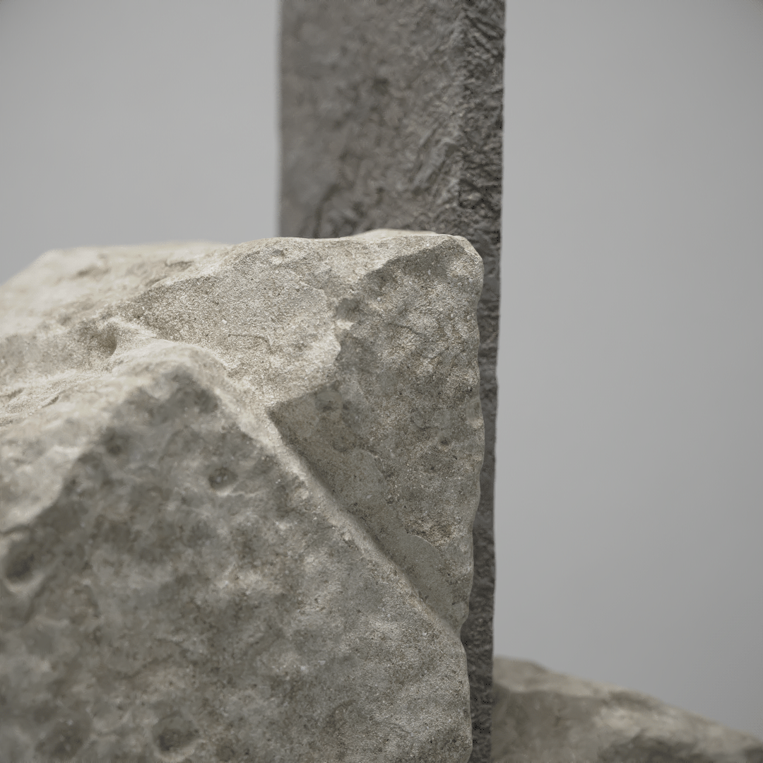 3D art brutal CG concrete grey photoreal rock tension Substance Painter
