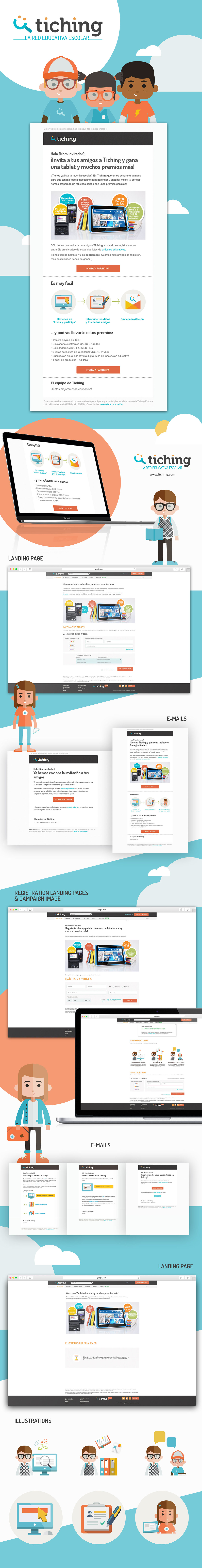 marketing   emailing campaign MGM flat ui school Education UI ux landing page