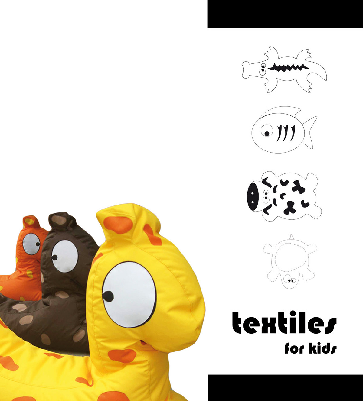 Textiles kids furniture bean bag puff softgood