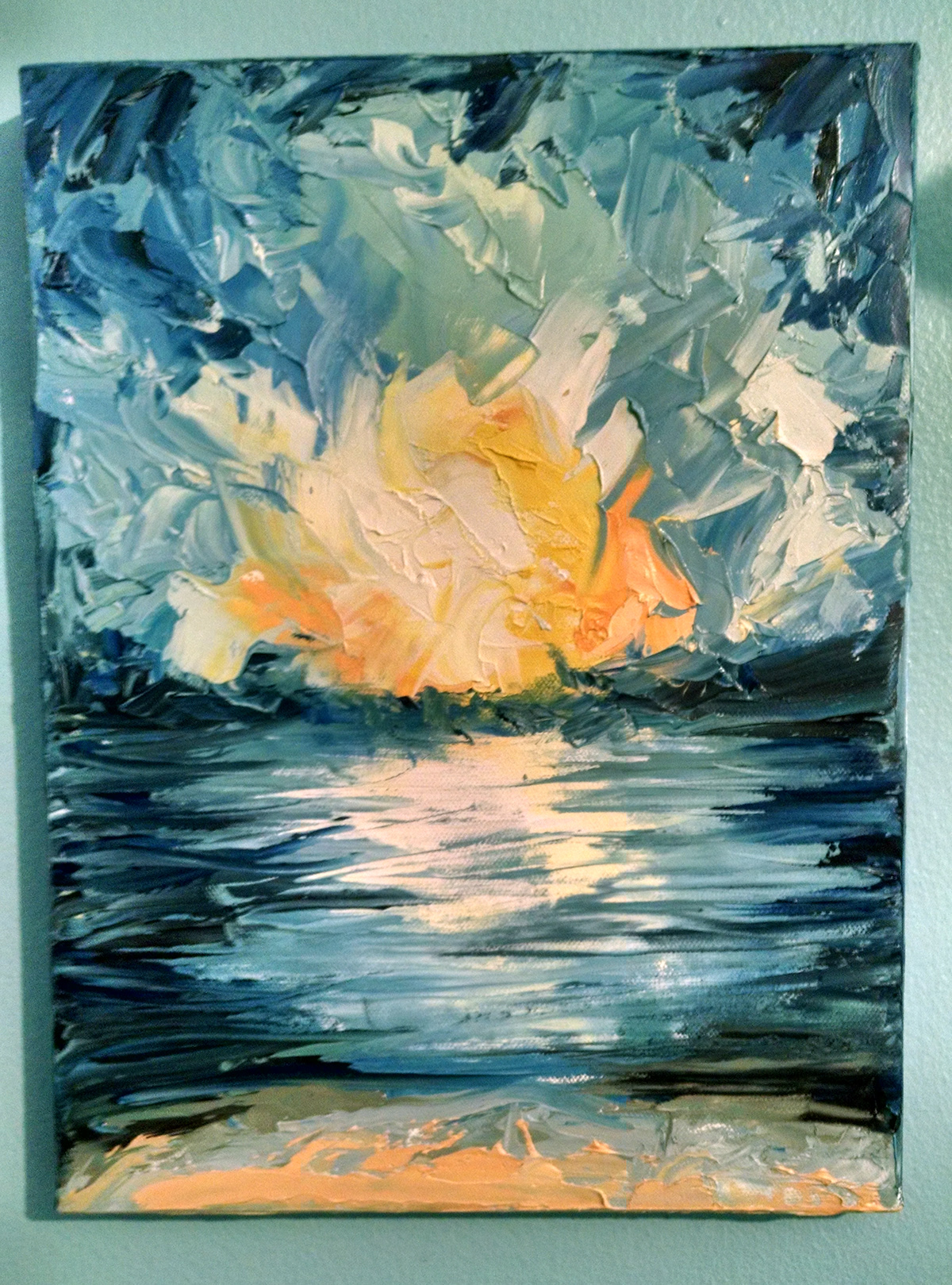 oil Ocean beach impressionism