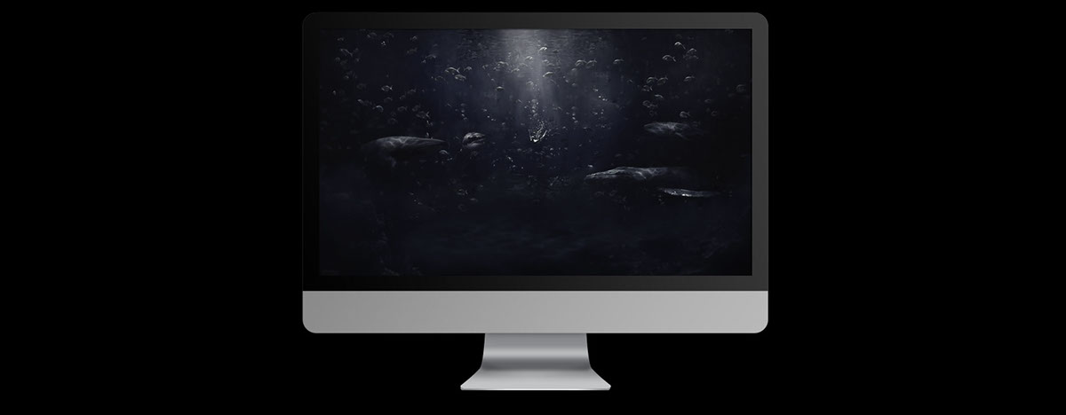 desktopography Nature underwater fish shark Whale Photo Manipulation  bigstockphoto piranha water deep fallen Sailor naut