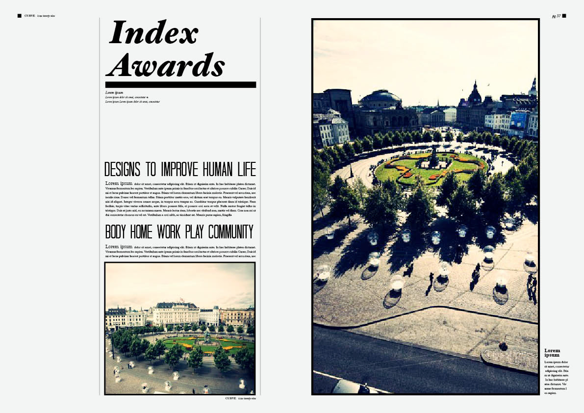 index award magazine spreads