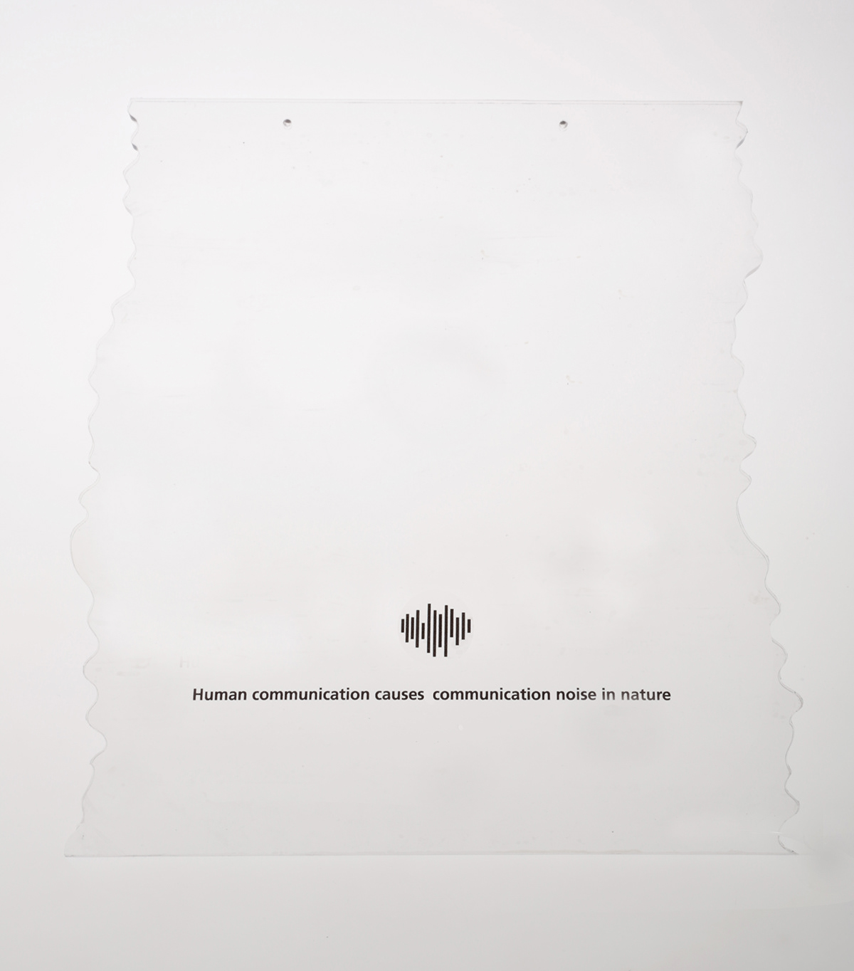 installation poster graphics communication white noise Nature awareness Communication noise plexy glass plexiglass