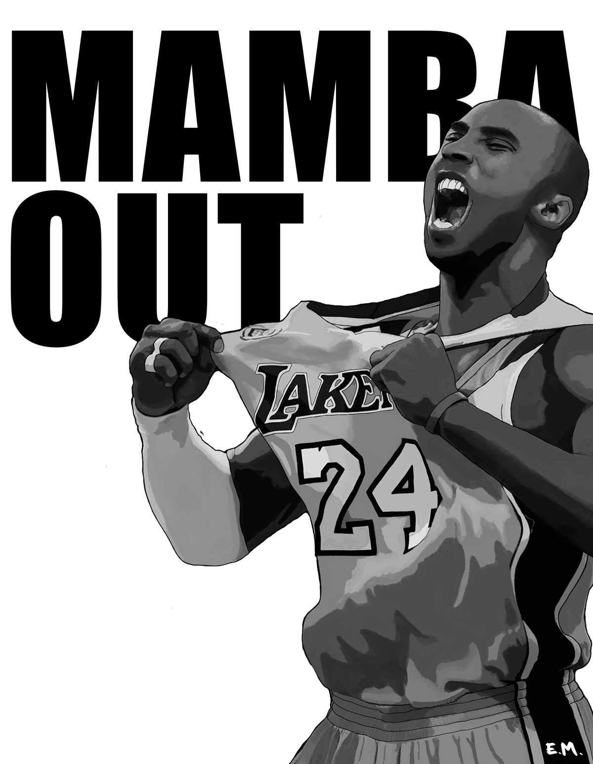 kobe Kobe Bryant Lakers design visual effects NBA basketball colours Enrique Montero black mamba sports legends Los Angeles Lakers