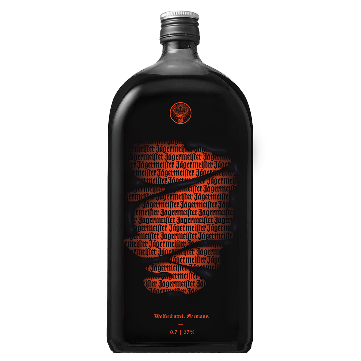 Jagermeister bottle design sticker spirit drink