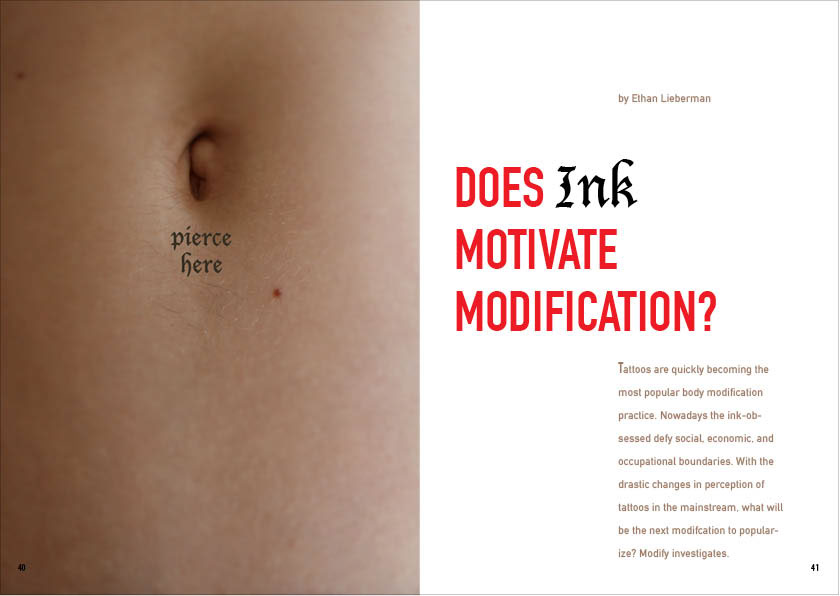 magazine publication Body Modification tattoos piercings