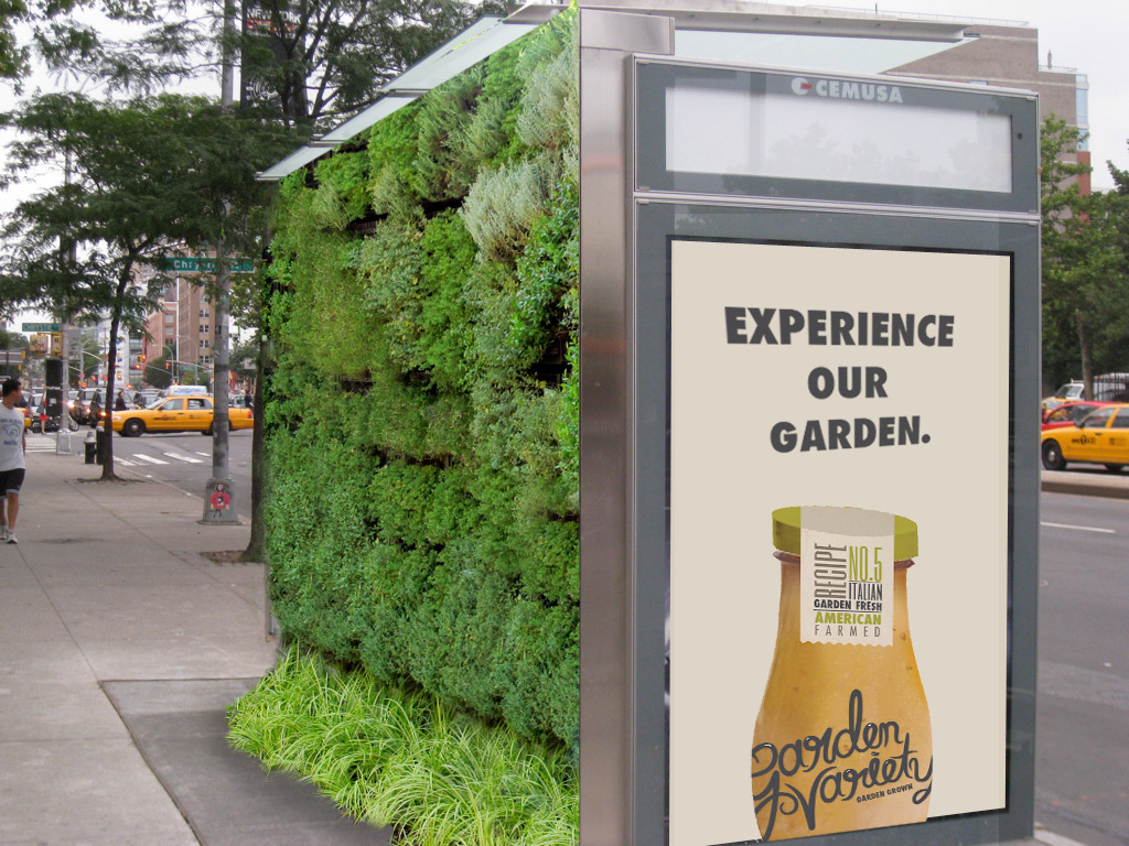 garden salad salad dressing bottle packet grown stunt New York campaign