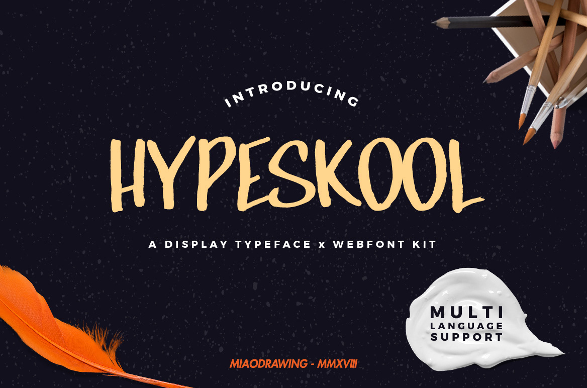 miaodrawing typography   Typeface font hypeskool Handlettering Marker Graffiti hand style branding 