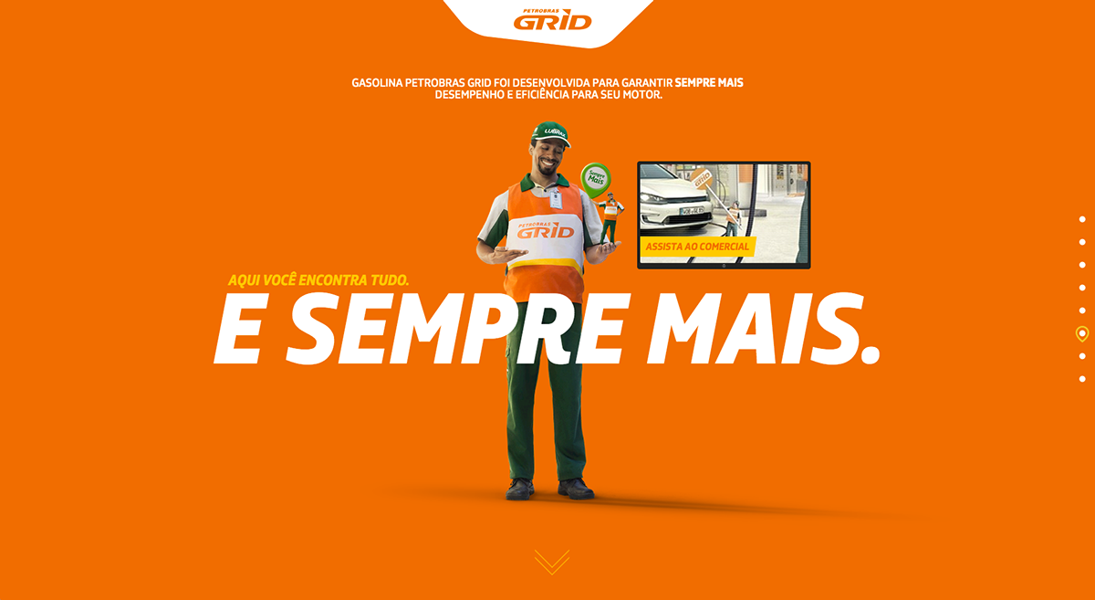 petrobras Sempre Mais design design interface Interface lettering site HotSite Web Webdesign campanha Posto gasolina
