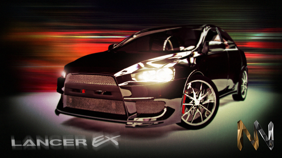 lancer Lancer Ex Ex Mitsubishi car 3D Maya
