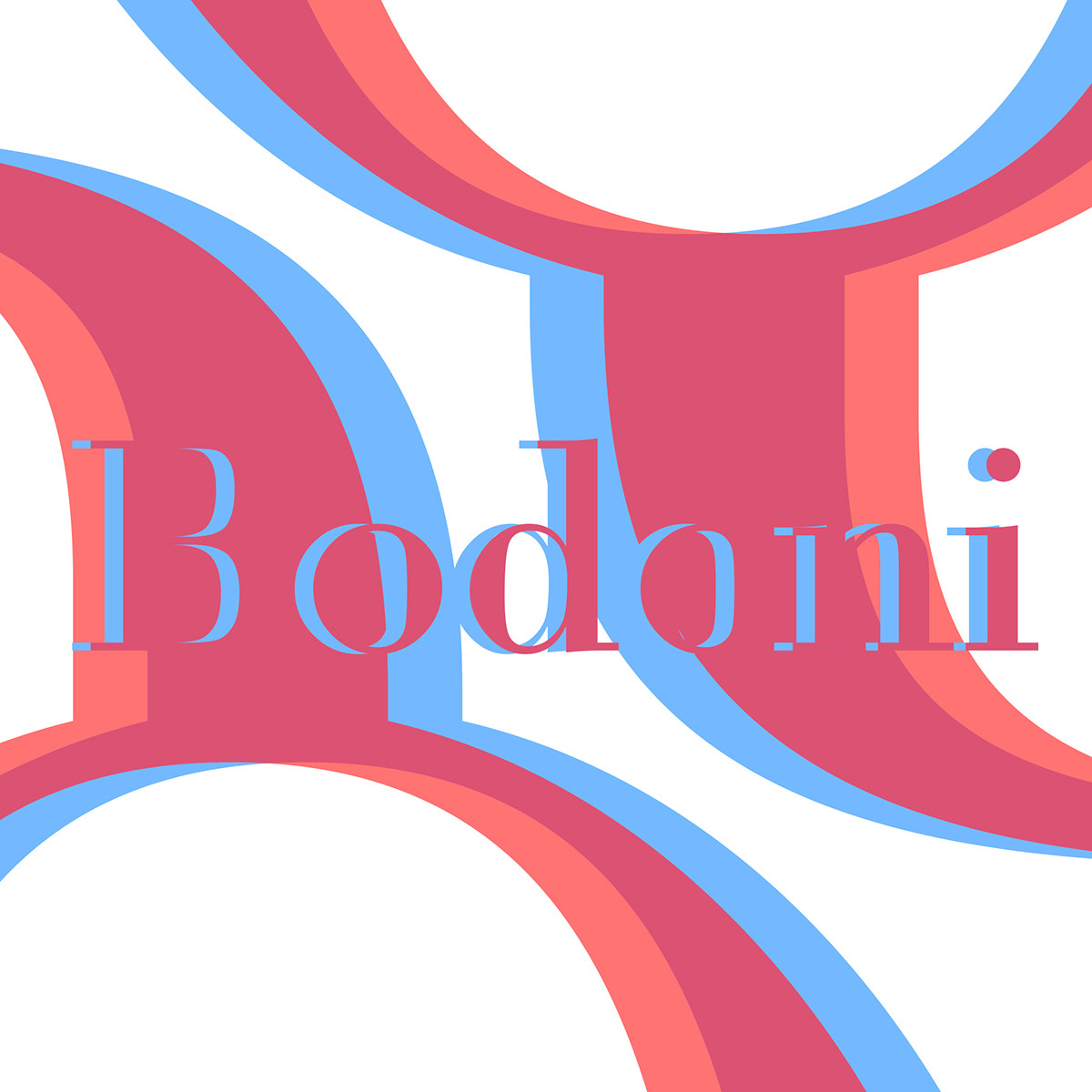 Typeface Experimentation colour letterforms helvetica Gill Sans bodoni rockwell Futura