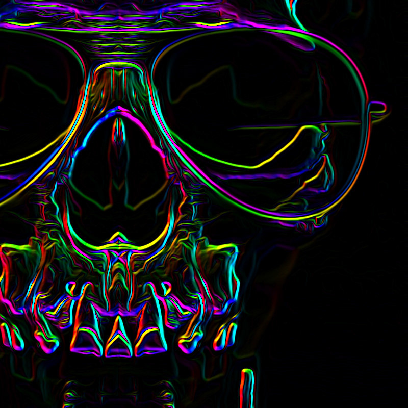 skull gradient abstract skulls colorful vibrant