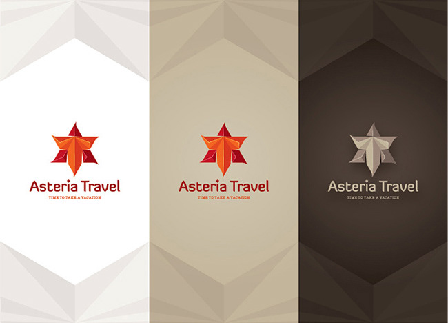 visual identity logo asteria travel