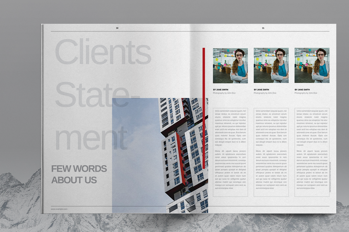 brochure clean clear cool Layout magazine minimal modern template