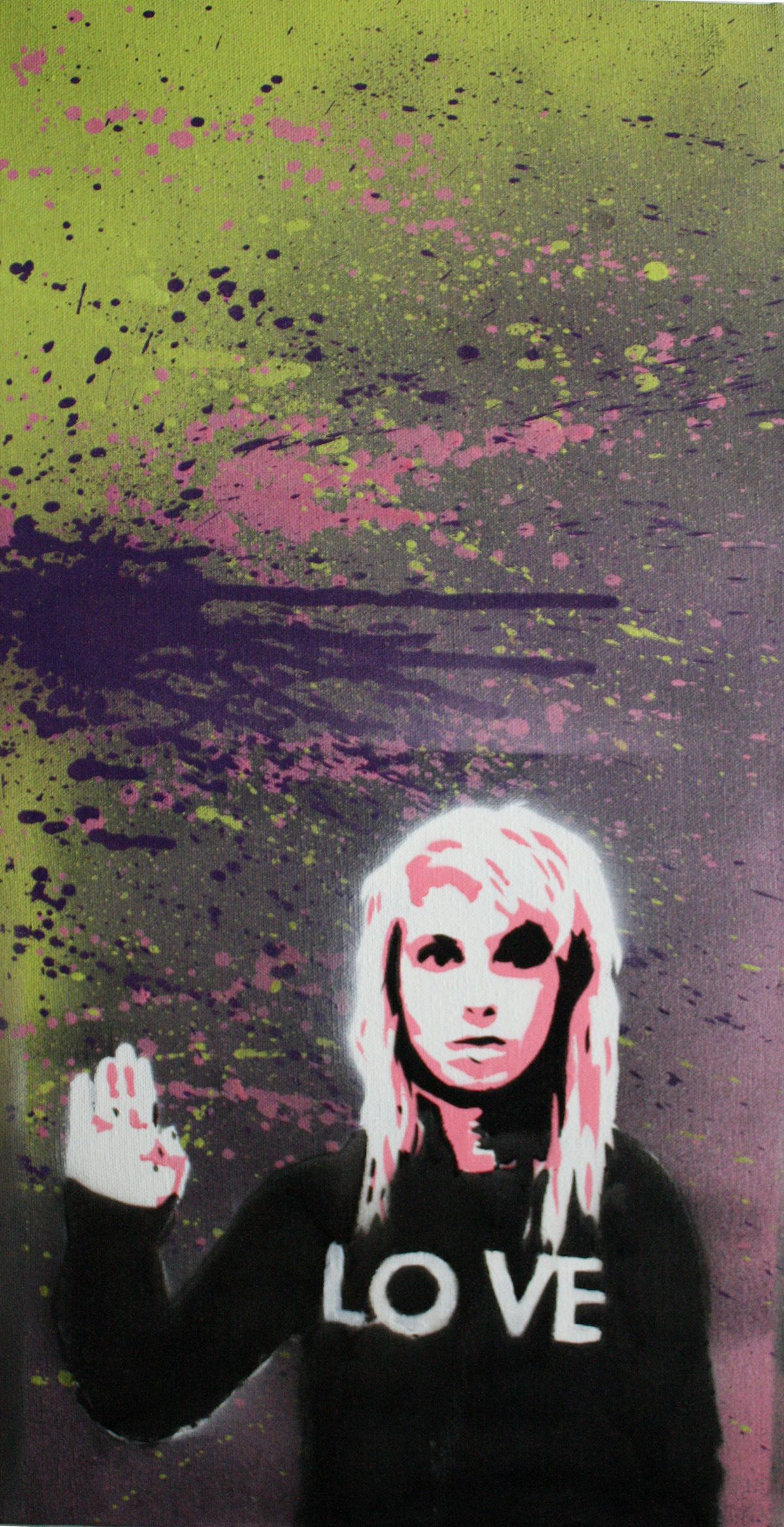 paramore stencil spray paint Street art canvas splatter hayley williams girl