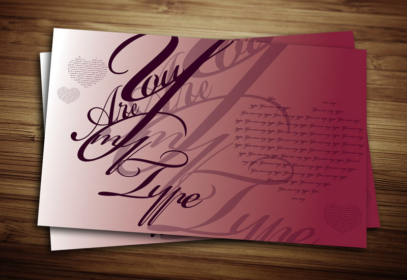 type card postcard design
