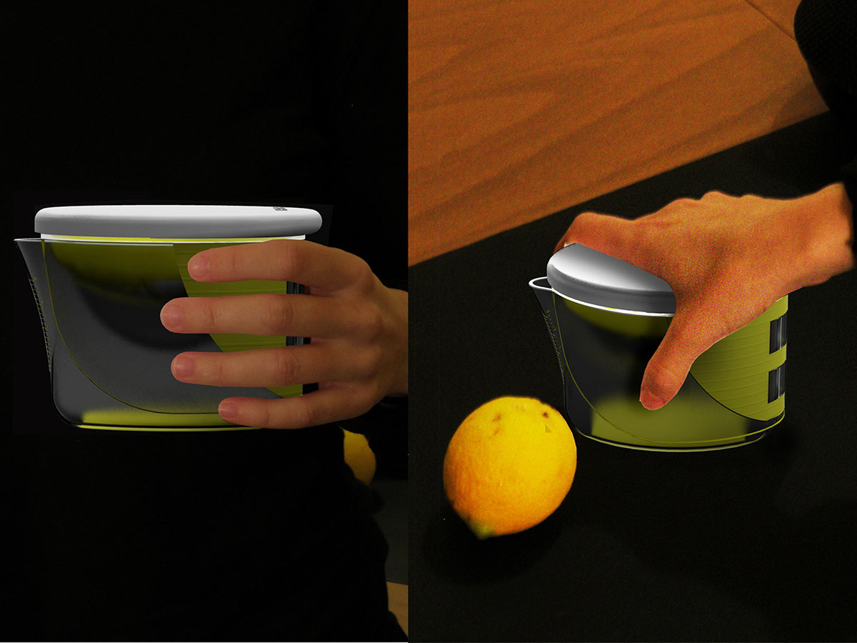 lemon squeezer concept design One hand lemon