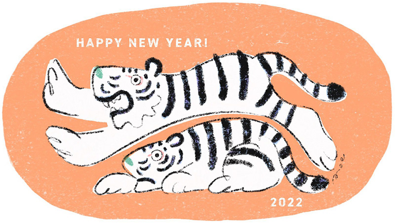 animal ILLUSTRATION  Illustrator japan newyearcard tiger chinese new year Invitation zodiac 插图