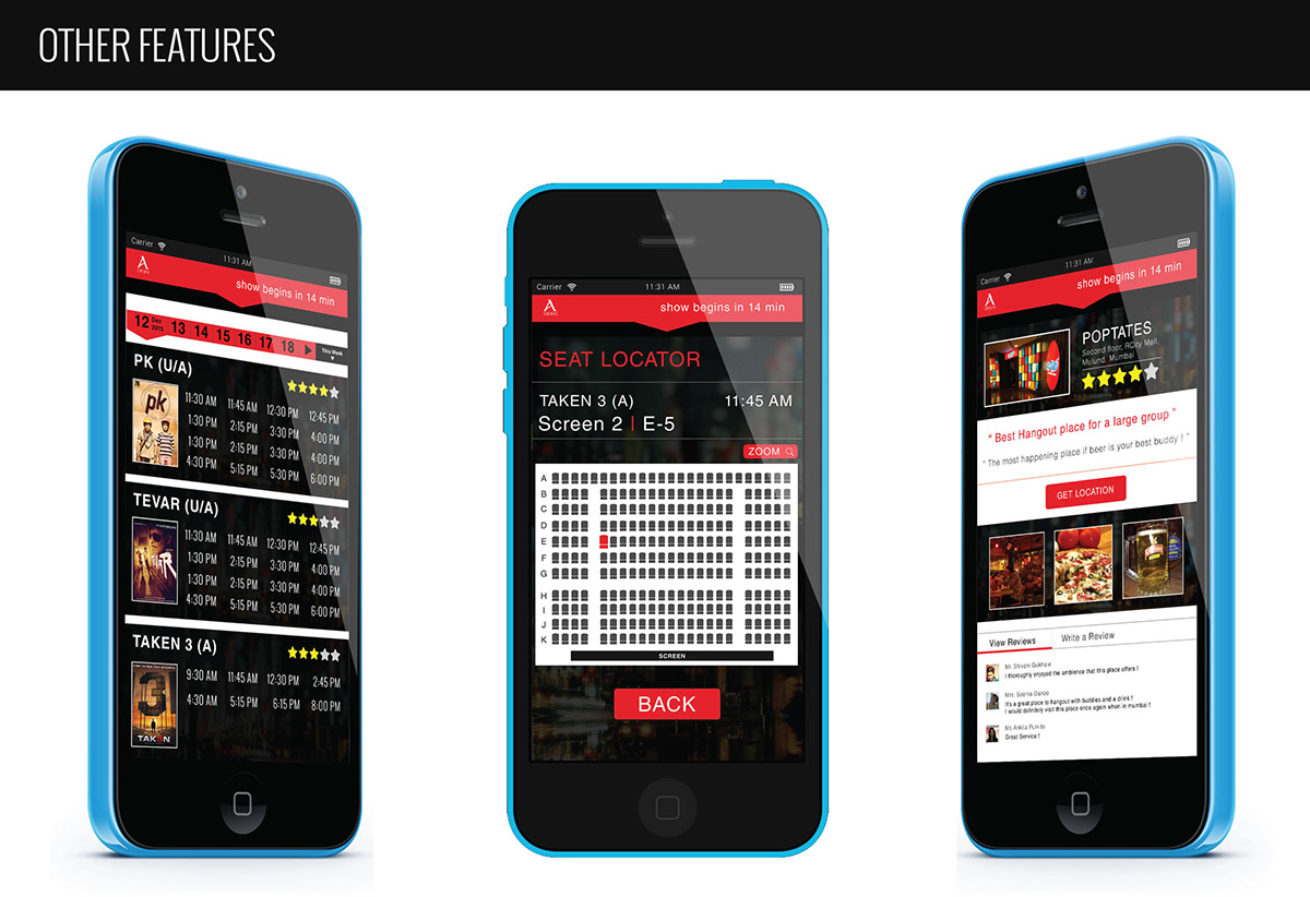 Mobile app movie Theatre business