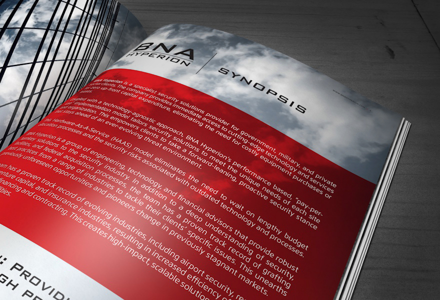 brochure security corporate red concrete strong brand pages 3D visual Military advanced editorial