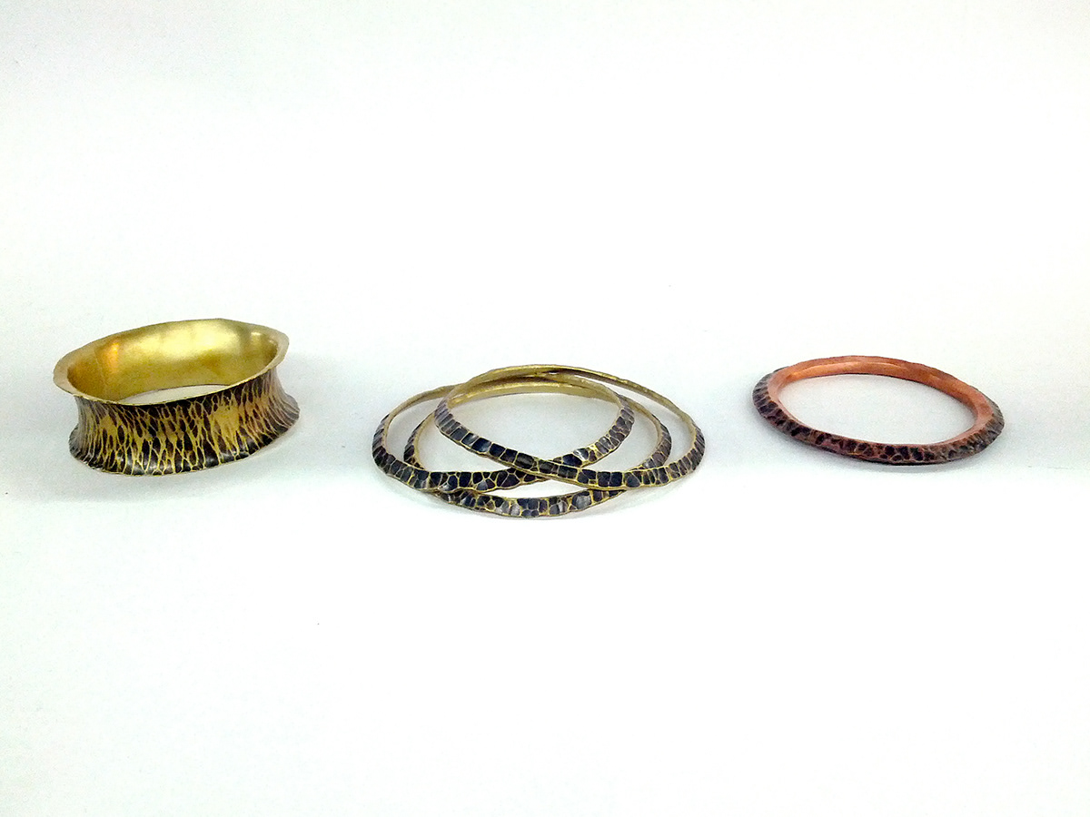 risd brass copper forging bracelets metal