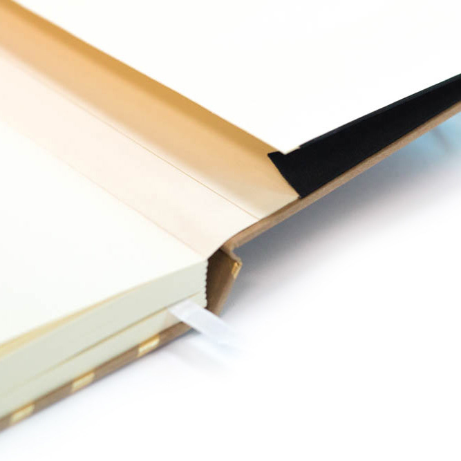 Diary gold foil emboss black Kraft book pattern
