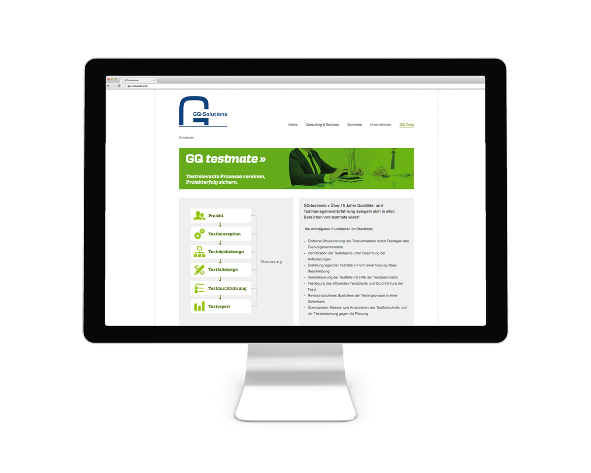 relaunch Website testmanagement Communication Design