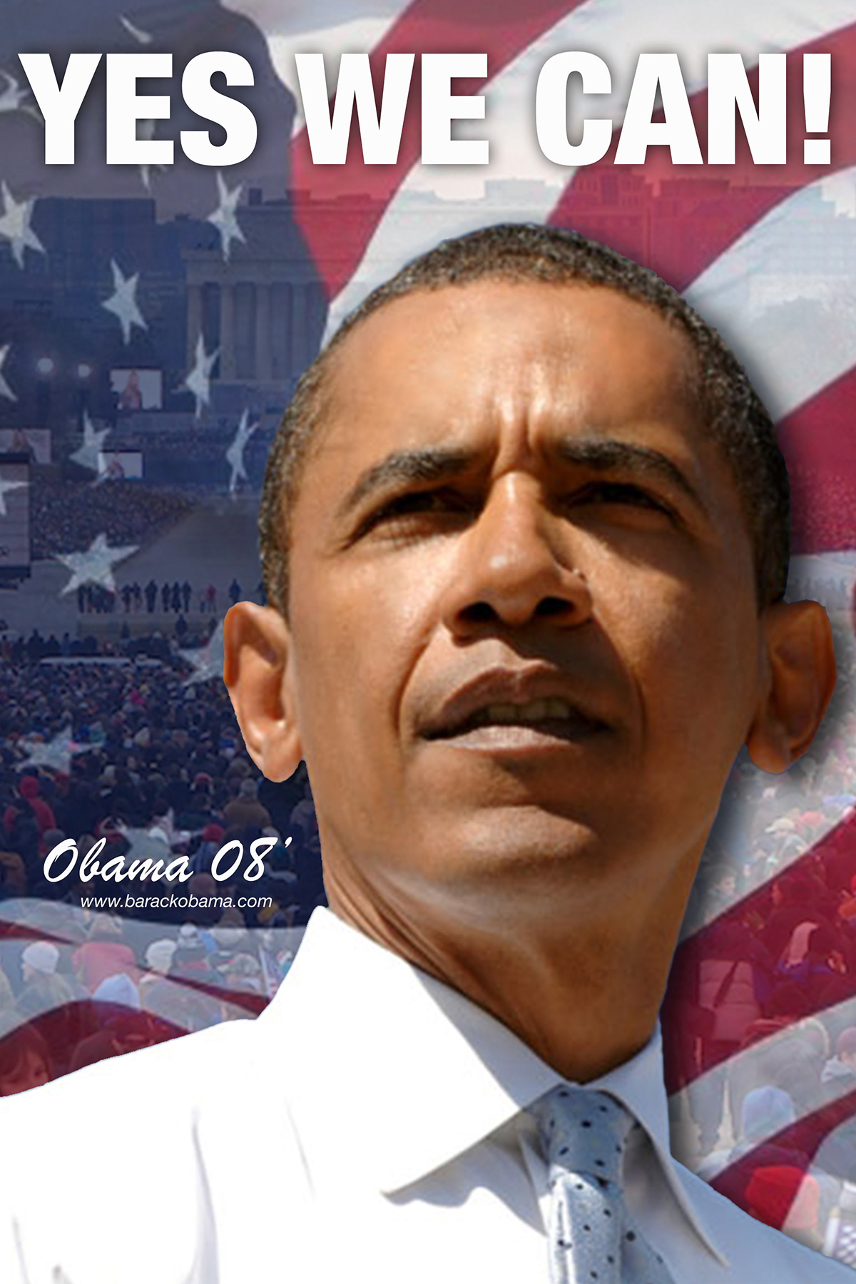 Barack Obama obama yes we can poster campaign Yes We Did 08' president Election lovely