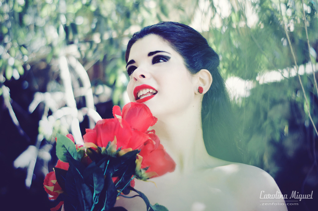 red Roses Flowers dark porcelain doll lips Make Up Nature power carolina miguel conceptual sensual gorgeus