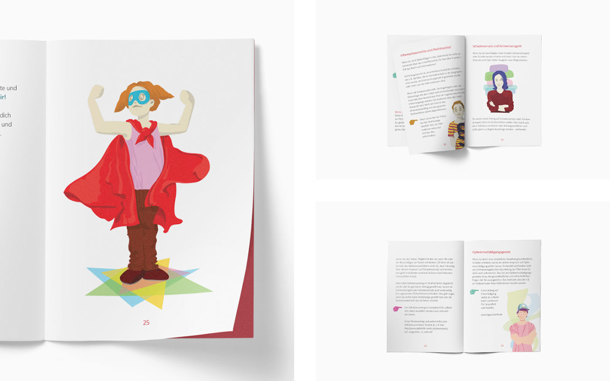 Booklet brochure clearingstelle editorial design  Guide leporello print SPI