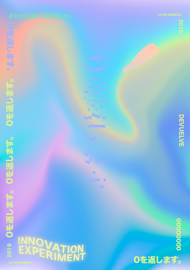 poster posters color holographic gradient mixed design Poster Design editorial adobeawards