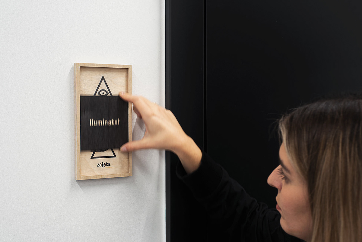 wayfinding Signage wayshowing occupancy Office Design signs icons pictograms plywood Signaletik