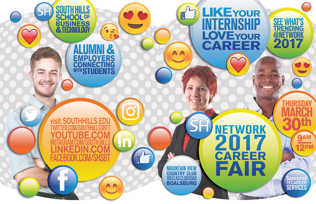 higher education Promotion career fair Emojis colorful