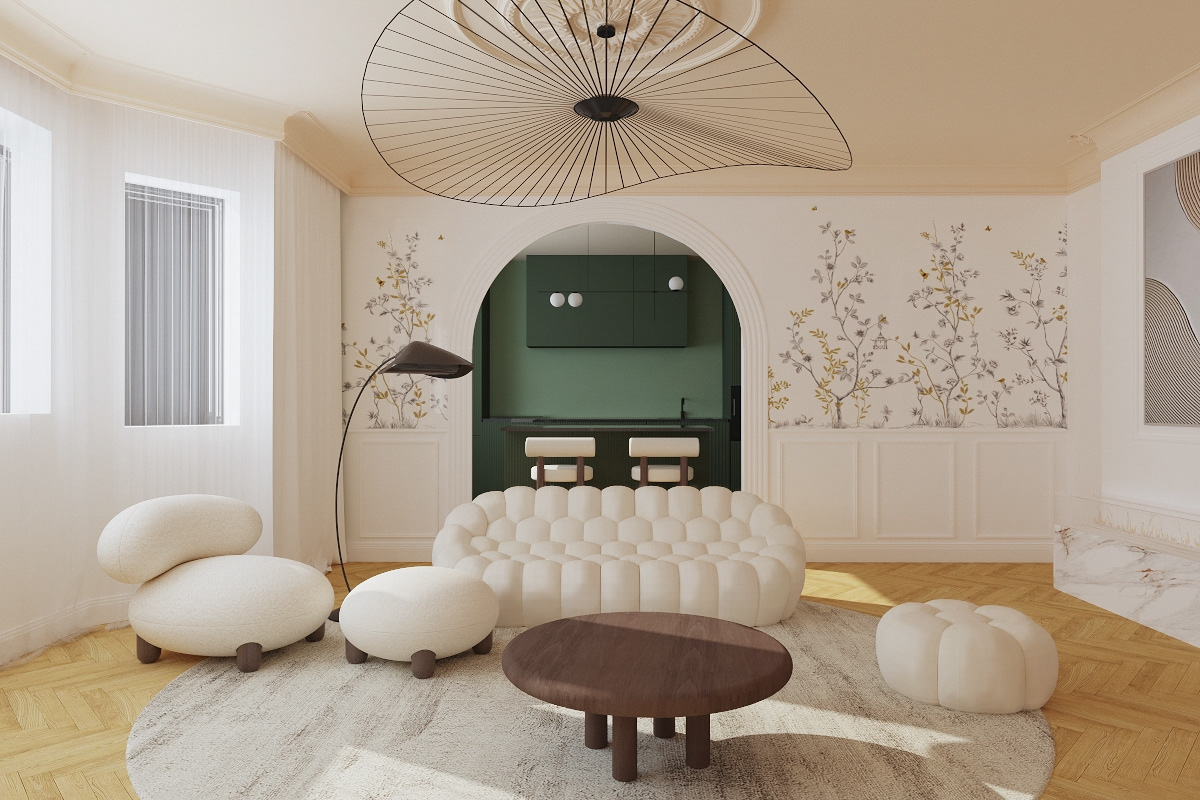interior design  Render visualization 3D 3ds max corona Project apartament Interior design