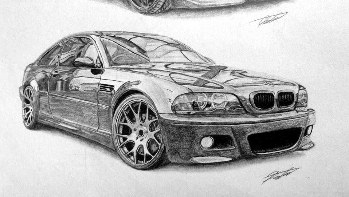 BMW e46 M3 pencil draw