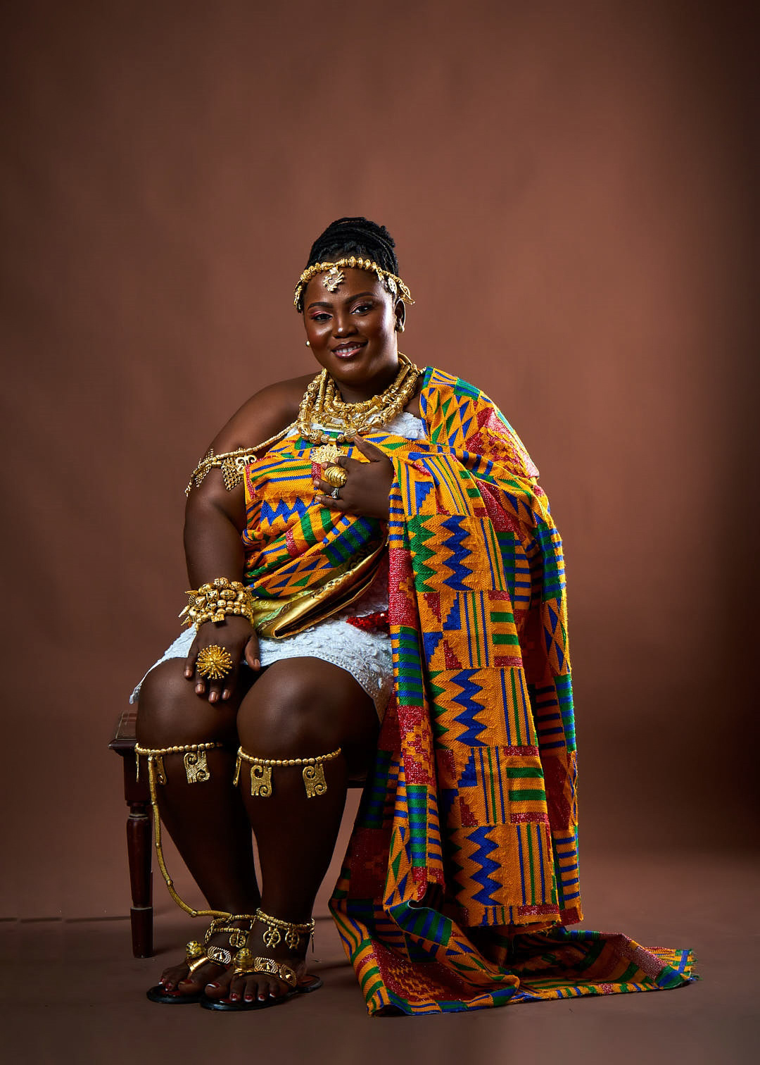 african print queen Ghana kente Gold Ornaments