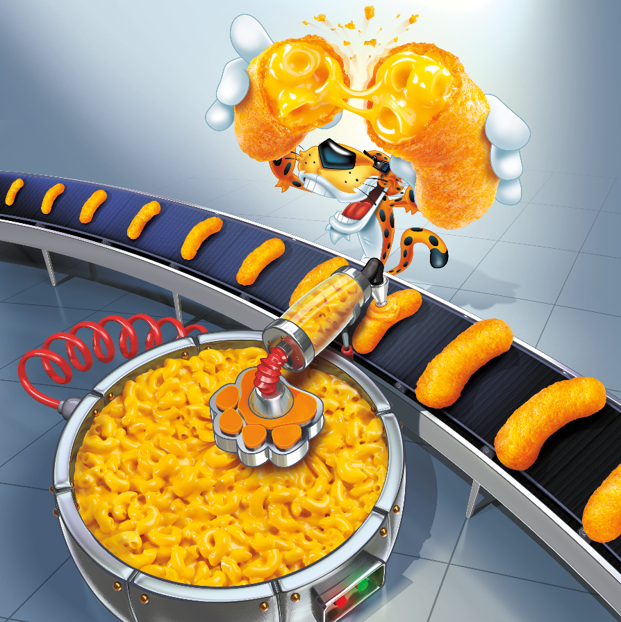 Cheetos Mac-n-Cheese Chester Illustration.