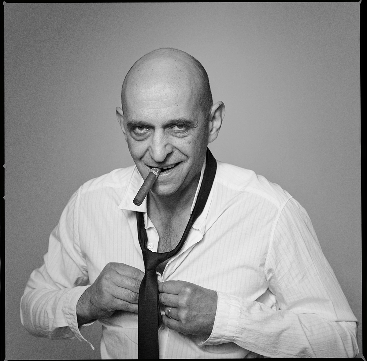 portrait black and white portrait photography Studio Photography Celebrity actor Janusz Chabior studio bank