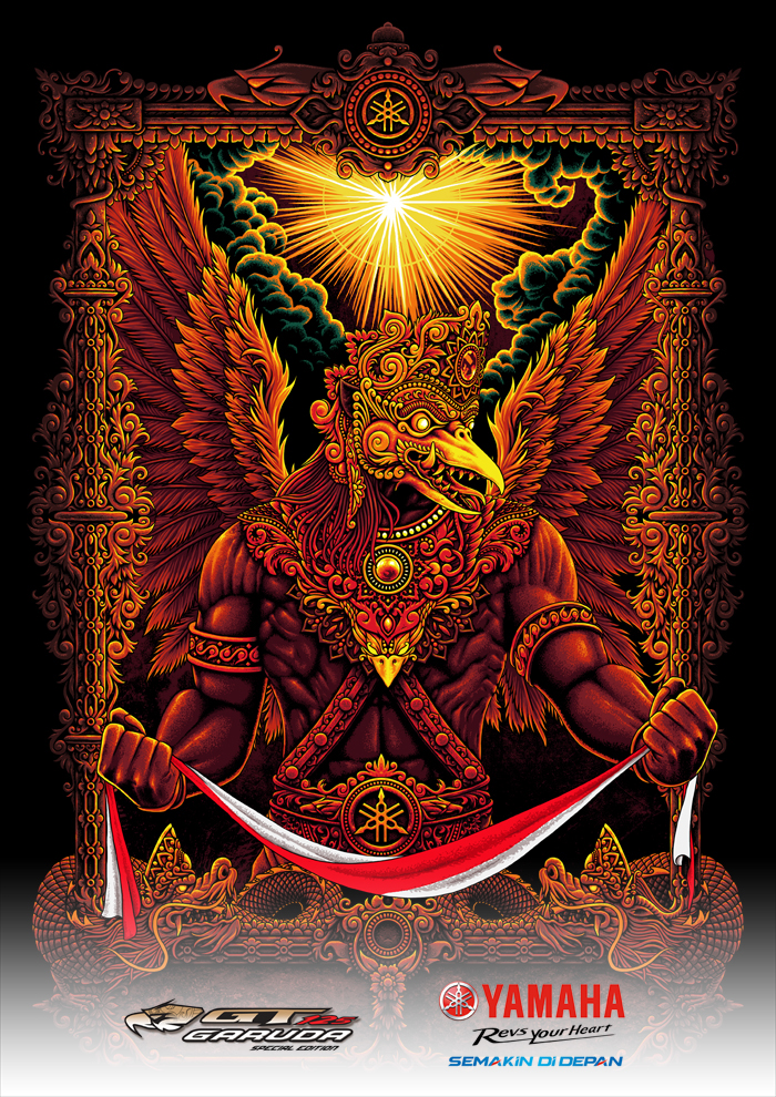 Garuda mythology dragon indonesia yamaha yamahaindonesia red carving