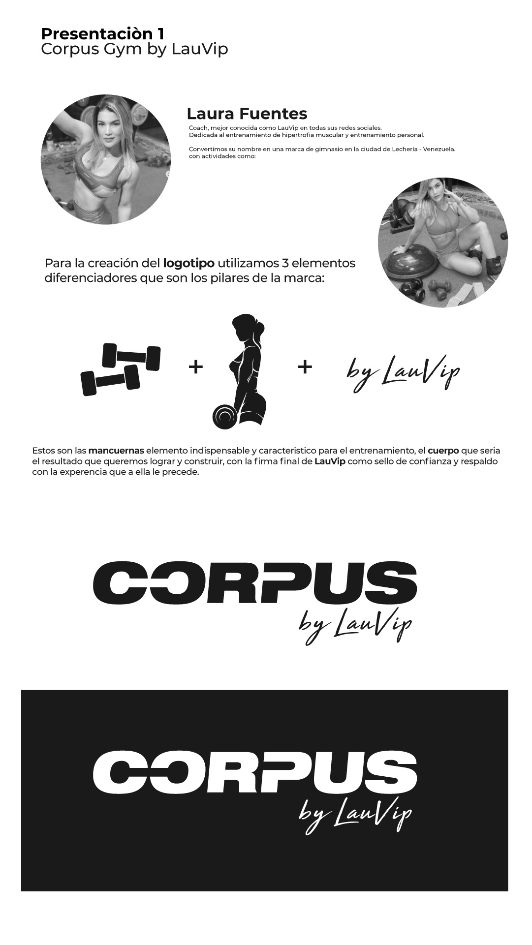 lecheria corpus gym gimnasio brand Logo Design visual identity Brand Design logo