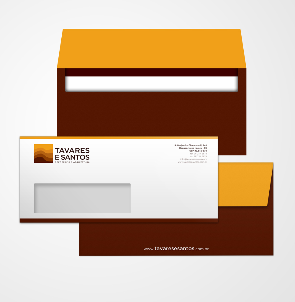 identidade visual Topografia logo marca papelaria envelope cartão visita papel timbrado