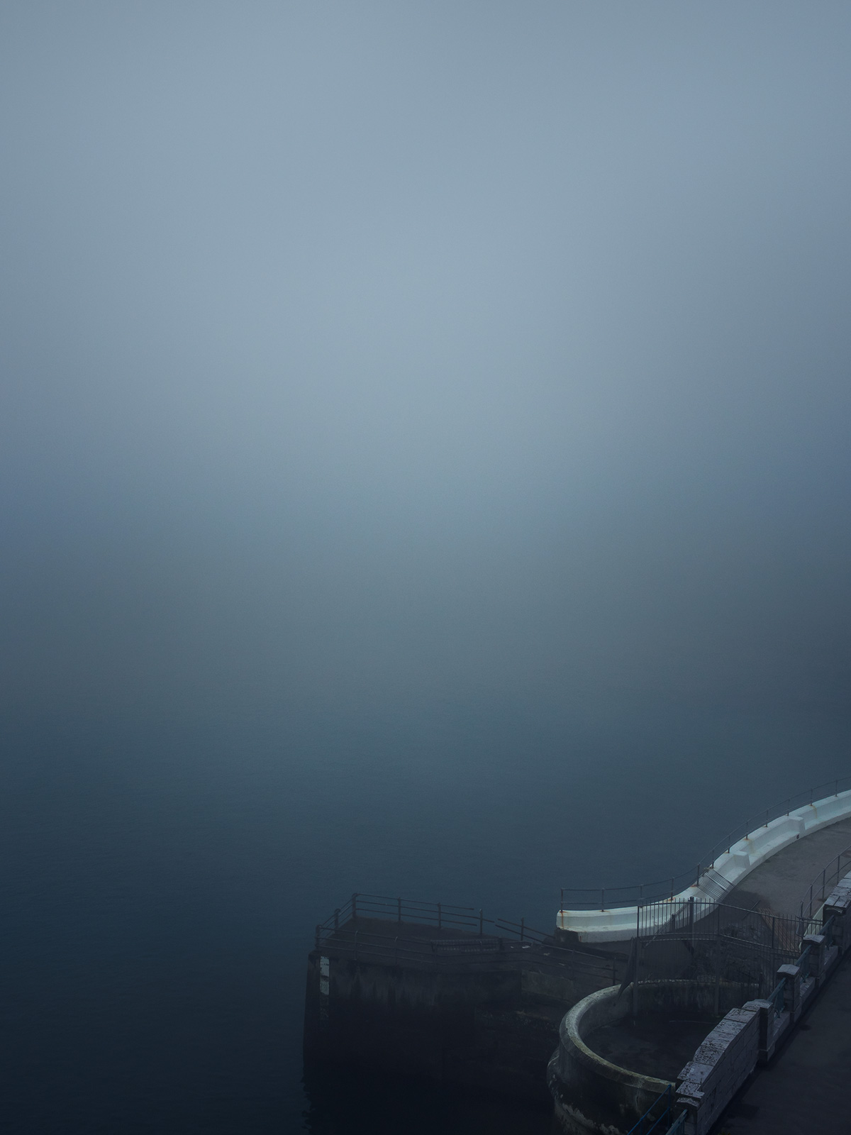 haze hazy mist misty mistic fog foggy street photography blue travel photography