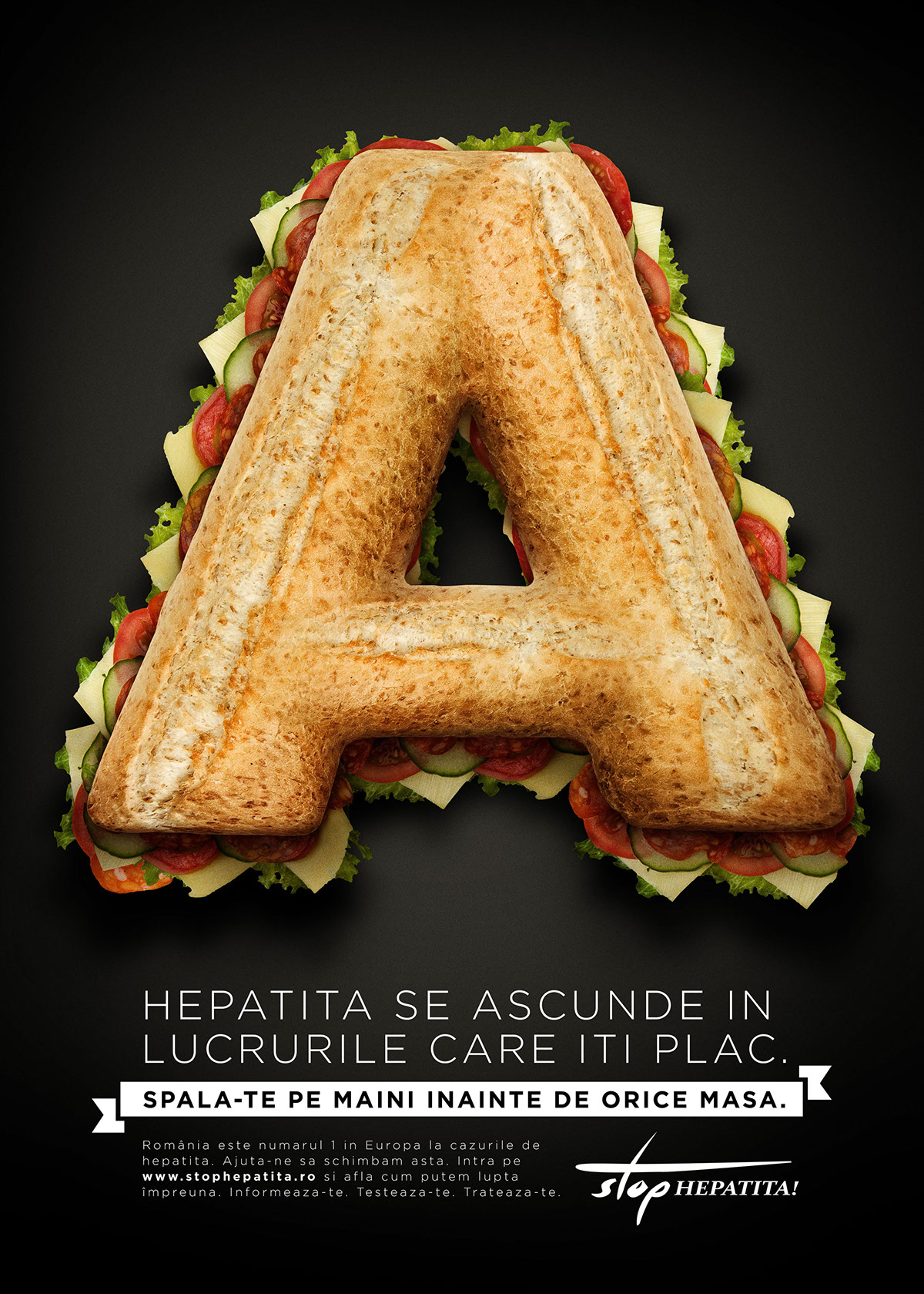 print ad hepatitis lettering letters