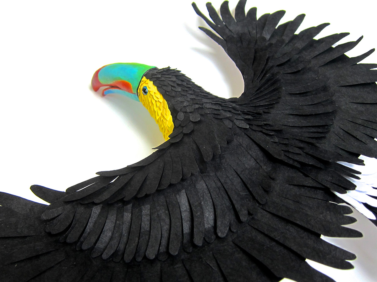 sloth ocelot children's book 3D illustration paper mache felt