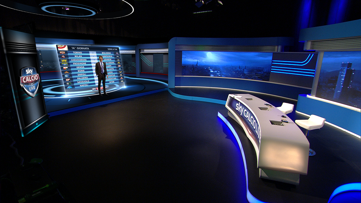 augmented reality realtà aumentata sport SKY sky sport calcio televisione tv Brodcasting viz VizRt viz artist