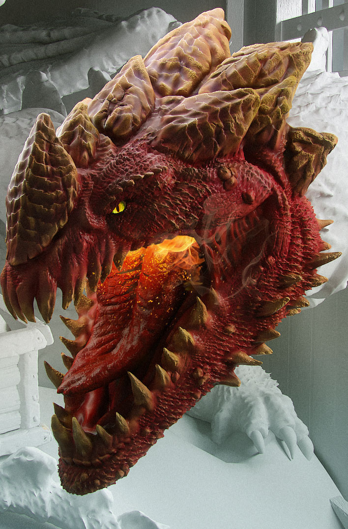 dragon chocolate 3D CGI