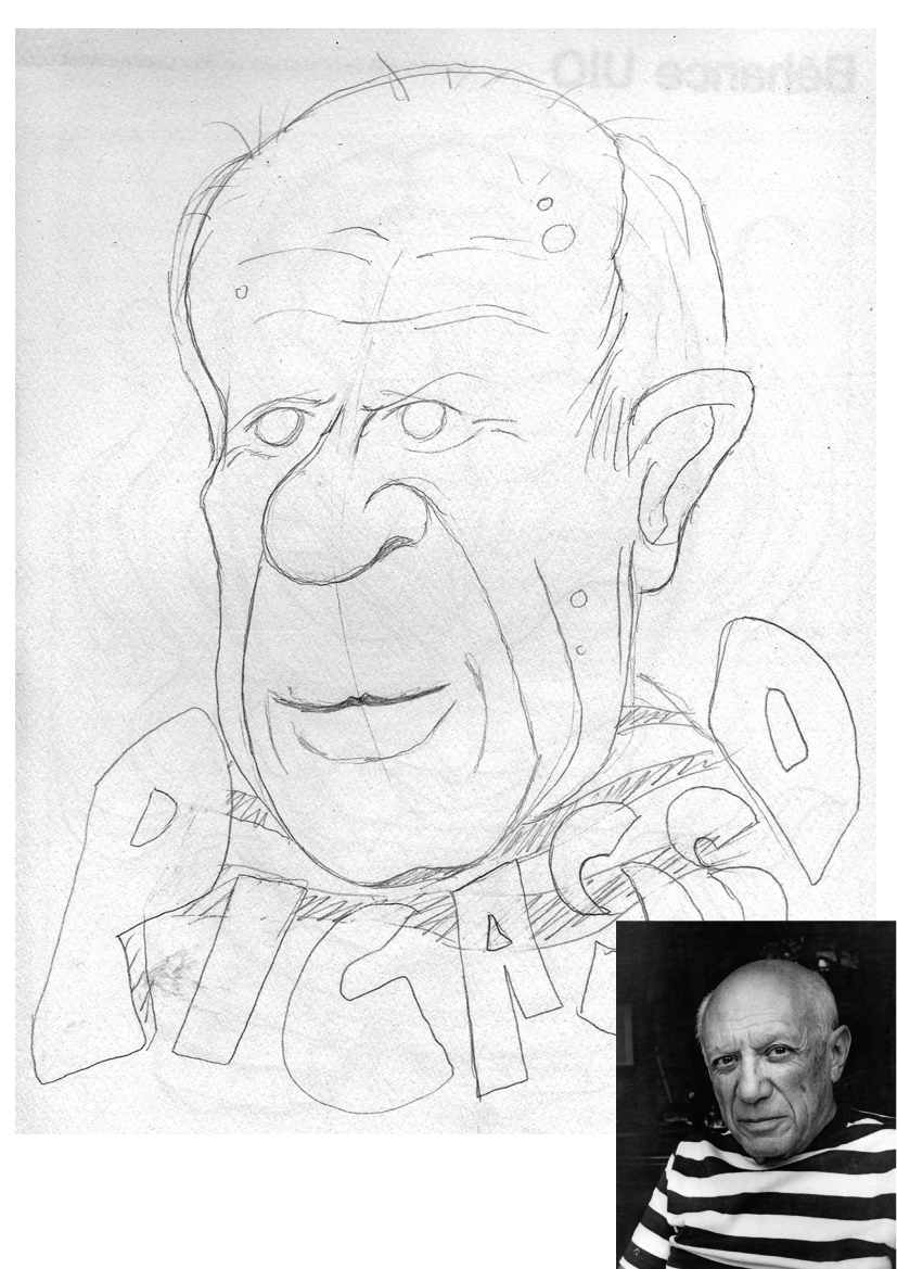 andy warhol Leonardo DA vinci pablo Picasso caricatura cartoon ilustracion ilustracion caricaturas