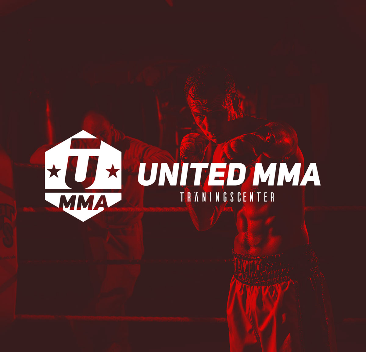 MMA gym Sweden UNITED MMA mma logo logo branding  brand identity